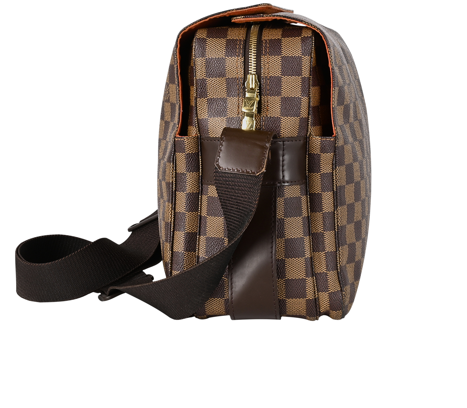 Naviglio Messenger, &pound;495, Handbags, Brown, Canvas, Side view